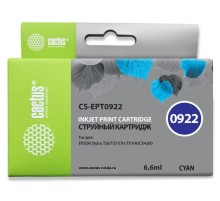 -/ Картридж струйный Cactus CS-EPT0922 T0922 голубой (6.6мл) для Epson Stylus C91/CX4300/T26/T27/TX106/