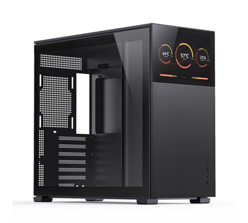 Корпус без блока питания/ Case JONSBO D41 STD SCREEN, Midi-Tower, TG, no fans, 1xUSB-A 3.2 + 1xUSB-C 3.2, ATX, mATX, mITX Black