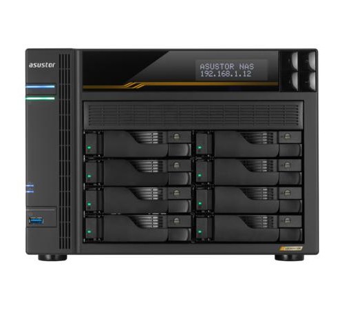 сетевое хранилище ASUSTOR AS6808T 10-Bay NAS/AMD Ryzen V3C14 2,3GHz/16GB DDR5, noHDD(HDD,SSD)/2x5,2х10,Gbe(LAN)/3xUSB3.2,Type-C; 90IX01T8-BW3S00