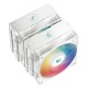 Кулер для процессора DEEPCOOL AG620 DIGITAL WH ARGB LGA1700/1200/115X/AM5/AM4 (8шт/кор, TDP 260W, PWM, DUAL Fan 120mm, 6 тепл. трубок, белый) RET (R-AG620-WHADMN-G-2)