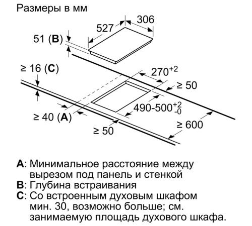 Индукционная домино BOSCH Домино,  !! Домино, 30 см, индукционная, скошенный край