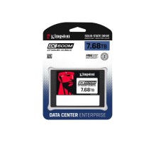 Твердотельный накопитель/ Kingston SSD DC600M, 7680GB, 2.5" 7mm, SATA3, 3D TLC, R/W 560/530MB/s, IOPs 94 000/34 000, TBW 14016, DWPD 1 (12 мес)