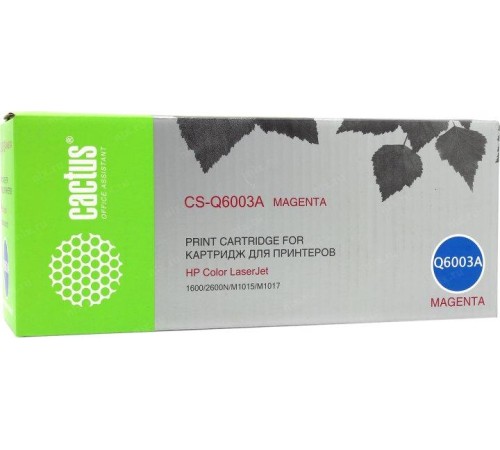 -/ Картридж лазерный Cactus CS-Q6003A Q6003A пурпурный (2000стр.) для HP CLJ 1600/2600N/M1015/M1017