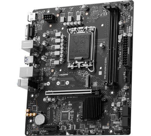 Материнская плата/ MB MSI INTEL B760 s1700, 2xDDR4(64GB), D-SUB/HDMI 1.4, 1xPCIe 4.0x16, 1xPCIe 3.0, 1xLAN, 4xSATA 6Gb/s, 1xM.2, 2xUSB 3.2, 4xUSB 2.0, 1xPS/2, mATX Материнская плата/ MB MSI INTEL B760 s1700, 2xDDR4(64GB), D-SUB/HDMI 1.4, 1xPCIe 4.0x16, 1xPCIe 3.0, 1xLAN, 4xSATA 6Gb/s, 1xM.2, 2xUSB 3.2, 4xUSB 2.0, 1xPS/2, mATX