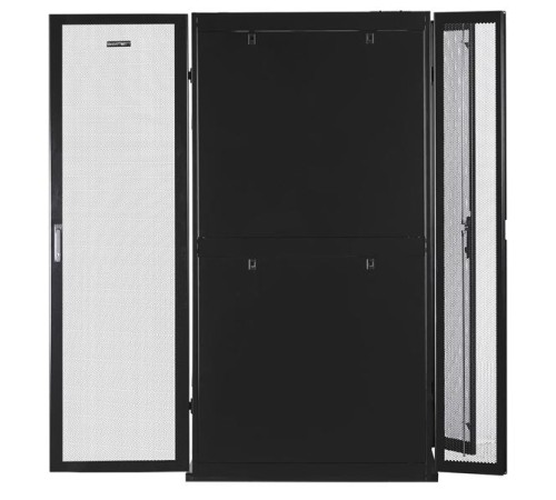 Серверный шкаф SMARTWATT Серверный шкаф Rack S-Series 42U 600x1070мм, двери с перфорацией, боковые панели 4шт и ролики в комплекте, черный (4512020620015)