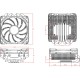 Кулер для процессора/ CPU Cooler ID-COOLING IS-40X V3 (100W, 4-pin PWM, 45mm, Al, 4x6mm, 1x92mm, 46CFM, 35.2dBA, 2800RPM, S: 1851/1700/1200/115X, AM5/AM4, Black)