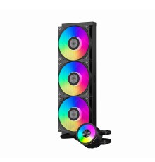 Система охлаждения/ Water Cooling System PCCooler DA360 Pro ARGB BK (300W, 360mm, Black, ARGB/ Fans: 3x120mm, 75.8CFM, 33.7dBA, 2200RPM/ Pump height 57mm, 28dBA, 3000RPM, Rad thickness 27mm/ S: 1851, 1700, 1200, 20XX, 115X, AM5, AM4)