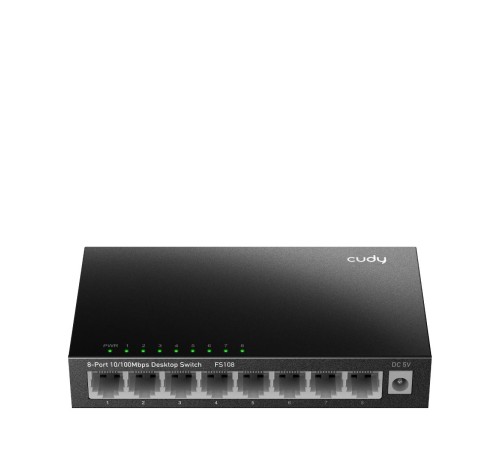Коммутатор/ 8-Port 10/100 Mbps Desktop Switch, 8 10/100M RJ45 Ports, Loop Detection, Metal Case, Power Saving, Plug & Play Коммутатор/ 8-Port 10/100 Mbps Desktop Switch, 8 10/100M RJ45 Ports, Loop Detection, Metal Case, Power Saving, Plug & Play