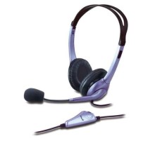 Гарнитура Genius HS-04S, 2х mini jack 3.5mm, регулятор громкости на проводе, длина провода 2м