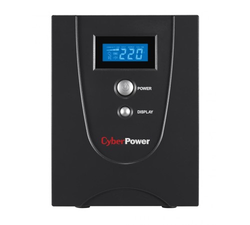 ИБП CyberPower VALUE 2200E, Line-Interactive, 2200VA/1320W, USB&Serial, RJ11/RJ45, 4 Schuko розетки, Black, 0.16х0.21х0.35м., 15.8кг./ UPS Line-Interactive CyberPower VALUE2200ELCD 2200VA/1320W USB/RS-232/RJ11/45 (4 EURO)