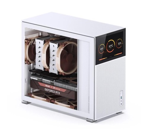 Корпус без блока питания/ Case JONSBO D41 MESH SCREEN, Midi-Tower, TG, no fan, 1xUSB-A 3.2 + 1xUSB-C 3.2, ATX, mATX White