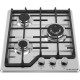Газовая варочная панель MAUNFELD/ Газ, 45 см, 3 конфорки, WOK, электроподжиг, газ-контроль, решетка чугун, нержавеющая сталь