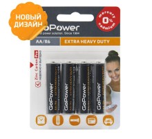Батарейка AA/ Батарейка GoPower R6 AA BL4 Heavy Duty 1.5V (4/48/576) блистер (4 шт.)