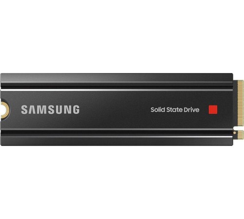 Твердотельные накопители/ Samsung SSD 980 PRO, 2000GB, M.2(22x80mm), NVMe 1.3c, PCIe 4.0 x4, 3-bit MLC, R/W 7000/5000MB/s, IOPs 1 000 000/1 000 000, DRAM buffer 2048MB, TBW 1200, DWPD 0.33, with Heatsink (12 мес.)