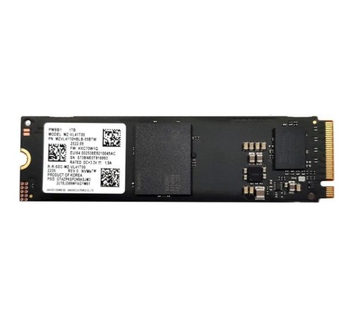 Твердотельный накопитель/ Samsung SSD PM9B1, 1024GB, M.2(22x80mm), NVMe, PCIe 4.0 x4, R/W 3600/3000MB/s, IOPs 500 000/420 000 (12 мес.) Твердотельный накопитель/ Samsung SSD PM9B1, 1024GB, M.2(22x80mm), NVMe, PCIe 4.0 x4, R/W 3600/3000MB/s, IOPs 500 000/420 000 (12 мес.)