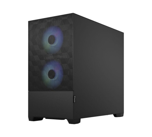Корпус ПК без блока питания/ Case Fractal Design Pop Mini Air RGB TG Clear Tint, Mini-Tower, 3x120mm RGB, 2xUSB-A 3.2 mATX, mITX Black