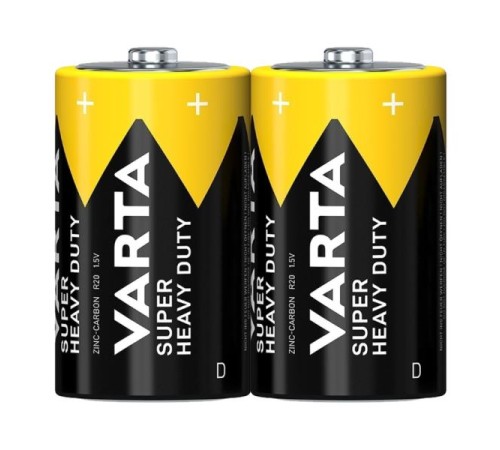 Элемент питания/ Батарейка Varta SUPERLIFE R20 D Shrink 2 Heavy Duty 1.5V (2020) (2/24/120) (24 шт.) Элемент питания/ Батарейка Varta SUPERLIFE R20 D Shrink 2 Heavy Duty 1.5V (2020) (2/24/120) (24 шт.)