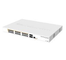 Коммутатор MikroTik Cloud Router Switch 328-24P-4S+RM with 800 MHz CPU, 512MB RAM, 24xGigabit LAN (all PoE-out), 4xSFP+ cages, RouterOS L5 or SwitchOS (dual boot), 1U rackmount case, 500W built-in PSU