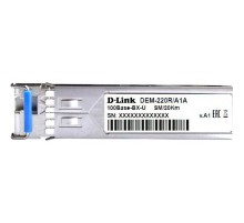 Трансивер/ 220R/20KM WDM SFP Transceiver, 100Base-BX-U, Simplex LC, Single-mode, TX: 1310mn, RX: 1550nm, 20KM