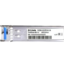 Трансивер/ 220R/20KM WDM SFP Transceiver, 100Base-BX-U, Simplex LC, Single-mode, TX: 1310mn, RX: 1550nm, 20KM