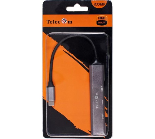 Переходник/ Переходник USB 3.1 Type-C-->USB3.0+3 USB2.0, Aluminum Shell, 0.2м Telecom <TA308C> Переходник/ Переходник USB 3.1 Type-C-->USB3.0+3 USB2.0, Aluminum Shell, 0.2м Telecom <TA308C>