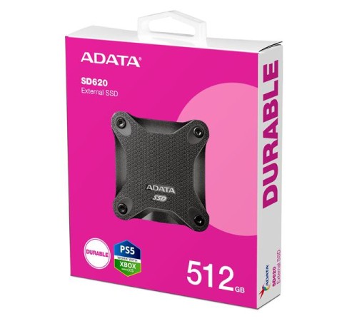 Внешний накопитель Внешний SSD 512GB USB 3.2 Gen 2 (USB 10Gbps) R550/W480MB/s 3D NAND COLOR BOX черный