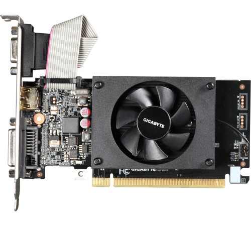Видеокарта/ VGA GIGABYTE NVIDIA GeForce GT 710 2GB, DDR3/64-bit, PCIe 2.0, 1xD-Sub, 1xDVI-D, 1xHDMI 1.4, 1-slot