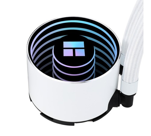 Водяное охлаждение для процессора/ Water Cooling System Thermalright Frozen Notte 240 White Argb V2 (240mm, White, ARGB/ Fans: 2x120mm, 72.37CFM, 27.7dBA, 2000RPM/ Pump height 54mm, 28dBA, 5300RPM, Rad thickness 27mm/ S: 1200, 1700, 1851, 2011, 2066, 115X