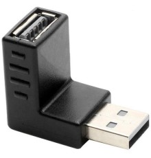 GCR Переходник USB 2.0 AM / AF , угловой, вниз, GCR-53494