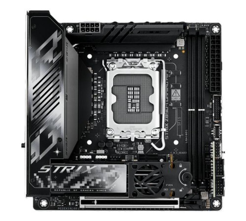 Материнская плата ASUS ROG STRIX Z890-I GAMING WIFI, LGA1851, Z890, 2*DDR5, 2*SATA, 2*M.2, 4*USB 3.2, 2*USB 2.0, Type-C, 1*PCIx16, HDMI, mITX; 90MB1IC0-M0EAY1