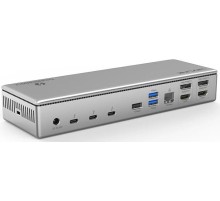Док-станция Docking Station WAVLINK Thunderbolt 4 Quad Display/96W Power Delivery Include 20V/11.5A Power Adapter/4xUSB3.0/3xThunderbolt 4/2xDP 4K 60HZ/2xHDMI 4K 60HZ/1xGigabit LAN/1xCombo Audio Jack/1xCardReader