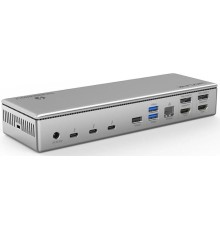 Док-станция Docking Station WAVLINK Thunderbolt 4 Quad Display/96W Power Delivery Include 20V/11.5A Power Adapter/4xUSB3.0/3xThunderbolt 4/2xDP 4K 60HZ/2xHDMI 4K 60HZ/1xGigabit LAN/1xCombo Audio Jack/1xCardReader