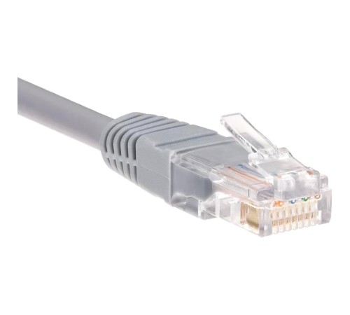 Патчкорд/ Патчкорд литой "Telecom" UTP кат.5е 0,5м серый