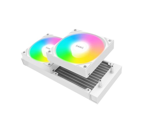 Водяное охлаждение для процессора/ Water Cooling System SAMA L40 White (240mm, White, ARGB/ Fans: 2x120mm, 82.79CFM, 29dBA, 2000RPM/ Pump height 52mm, 29dBA, 2500RPM, Rad thickness 27mm/ S: 1851, 1700, 1200, 20XX, 115X, AM5, AM4)