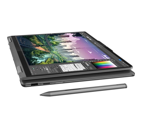 Ноутбук/ Lenovo Yoga 7 2-in-1 14AHP9 14"(1920x1200 IPS)/Touch/AMD Ryzen 7 8840HS(3.3Ghz)/16384Mb/1024PCISSDGb/noDVD/Int:AMD Radeon 780M/Cam/BT/WiFi/71WHr/war 1y/1.49kg/storm grey/Win11Home + 65W, Pen, RU kbd Ноутбук/ Lenovo Yoga 7 2-in-1 14AHP9 14"(1920x1200 IPS)/Touch/AMD Ryzen 7 8840HS(3.3Ghz)/16384Mb/1024PCISSDGb/noDVD/Int:AMD Radeon 780M/Cam/BT/WiFi/71WHr/war 1y/1.49kg/storm grey/Win11Home + 65W, Pen, RU kbd