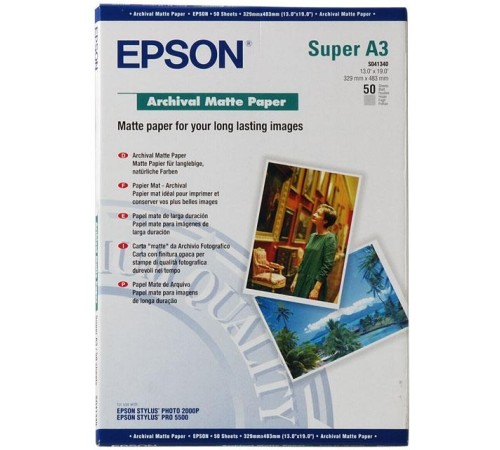 Бумага/ Epson Archival Matter Paper A3+ Бумага/ Epson Archival Matter Paper A3+