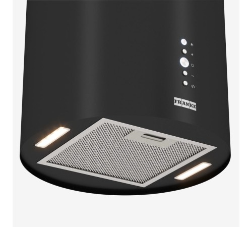Вытяжка Franke/ Best, Цилиндрическая настенная вытяжка AXIS 35 BK, 35 см, 750 м3/ч, электронное управление, LED освещение, 66 дБ, Угольный фильтр Ф-10 (опция), цвет черный