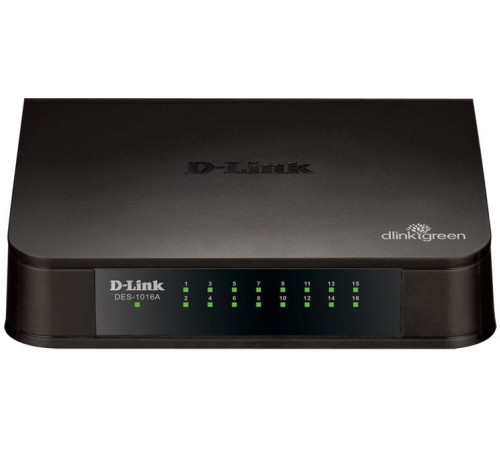 Коммутатор/ DES-1016A Unmanaged Switch 16x100Base-TX, plastic case