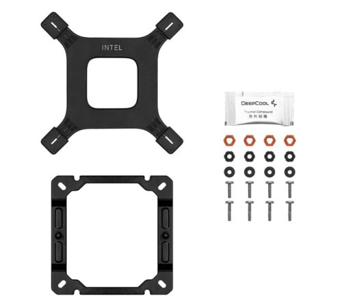 Кулер для процессора DEEPCOOL AG400 DIGITAL PLUS LGA1700/1200/115X/AM5/AM4 (9шт/кор, TDP 220W, PWM, DUAL ARGB Fan 120mm, 4 тепл. трубки, черный) RET (R-AG400-BKADMP-G-1)