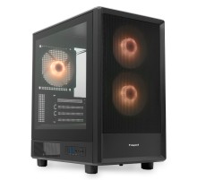 Корпус без блока питания/ Case HSPD M310, Mesh Mini-tower, Black, TG, 0.4 SPCC, 3x120mm ARGB (Orbis F1) mATX, mITX 180/280/160mm 1x2.5", 1x3.5", 4xPCI 2xUSB-A 3.0 452x277x418mm