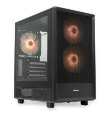 Корпус без блока питания/ Case HSPD M310, Mesh Mini-tower, Black, TG, 0.4 SPCC, 3x120mm ARGB (Orbis F1) mATX, mITX 180/280/160mm 1x2.5", 1x3.5", 4xPCI 2xUSB-A 3.0 452x277x418mm