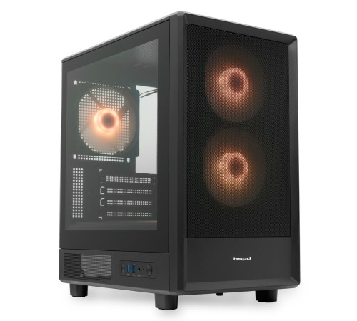 Корпус без блока питания/ Case HSPD M310, Mesh Mini-tower, Black, TG, 0.4 SPCC, 3x120mm ARGB (Orbis F1) mATX, mITX 180/280/160mm 1x2.5", 1x3.5", 4xPCI 2xUSB-A 3.0 452x277x418mm Корпус без блока питания/ Case HSPD M310, Mesh Mini-tower, Black, TG, 0.4 SPCC, 3x120mm ARGB (Orbis F1) mATX, mITX 180/280/160mm 1x2.5", 1x3.5", 4xPCI 2xUSB-A 3.0 452x277x418mm