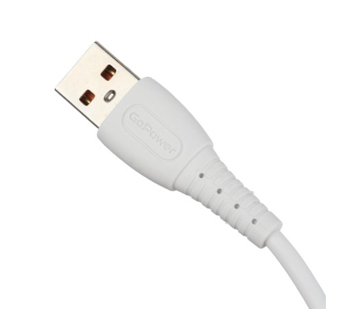 Кабель/ Кабель GoPower GP07T USB (m)-Type-C (m) 1.0м 2.4A силикон белый (1/200/800)