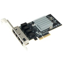 Сетевая карта/ 1G Quad Port RJ45 PCIE Ethernet Adapter with Broadcom BCM5719 chipset