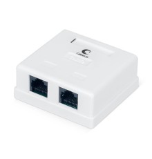  Cabeus WS-8P8C-Cat.5e-2 Розетка компьютерная RJ-45, категория 5e, двойная, внешняя, Dual IDC