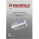 Кухонная вытяжка MAUNFELD/ Кухонная вытяжка MAUNFELD THAMES 601M, полновстраиваемая, механическое управление, 3 скорости, 520 м3/ч, энергоэффективность В, уровень шума 45 дб, цвет белый