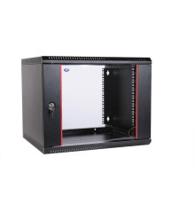 шкаф ЦМО Шкаф телекоммуникационный настенный разборный ЭКОНОМ 15U (600х350) дверь стекло, цвет черный
