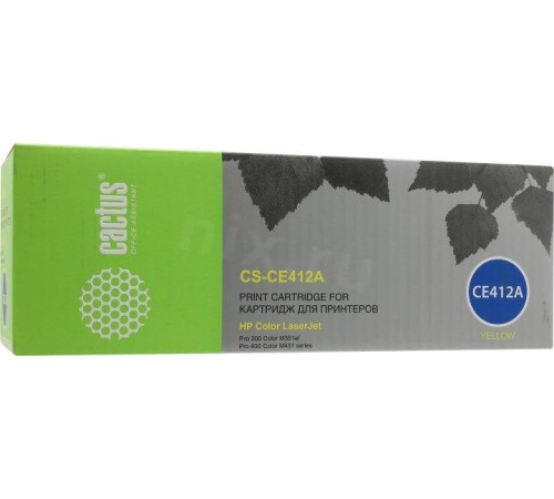 -/ Картридж лазерный Cactus CS-CE412A CE412A желтый (2600стр.) для HP CLJ Pro 300/400/M351/