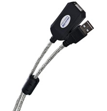 Кабель-адаптер/ Кабель-адаптер USB2.0-repeater, удлинительный активный <Am->Af> 10м Aopen/Qust <ACU823-10M>
