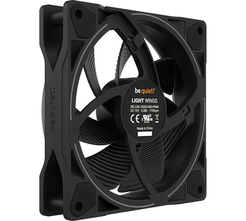 Кулер для корпуса/ Case Cooler be quiet! LIGHT WINGS 120mm PWM (120x120x25mm, 4-pin PWM, ARGB, 41.5CFM, 20.6dBA, 1700RPM, Black) Кулер для корпуса/ Case Cooler be quiet! LIGHT WINGS 120mm PWM (120x120x25mm, 4-pin PWM, ARGB, 41.5CFM, 20.6dBA, 1700RPM, Black)